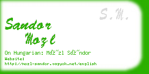 sandor mozl business card